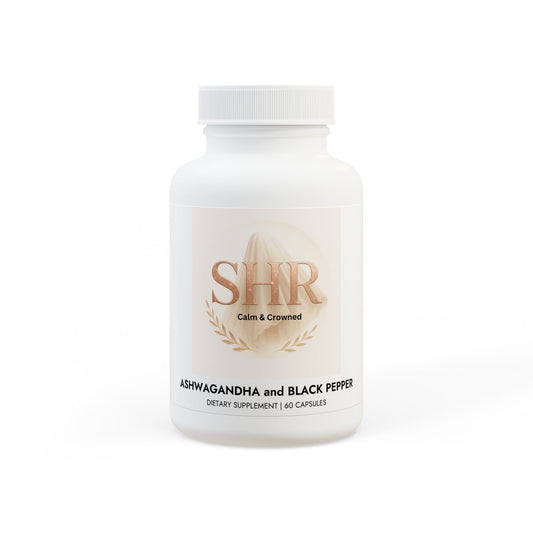 Calm & Crowned Ashwagandha and Black Pepper Supplement (60 capsules)