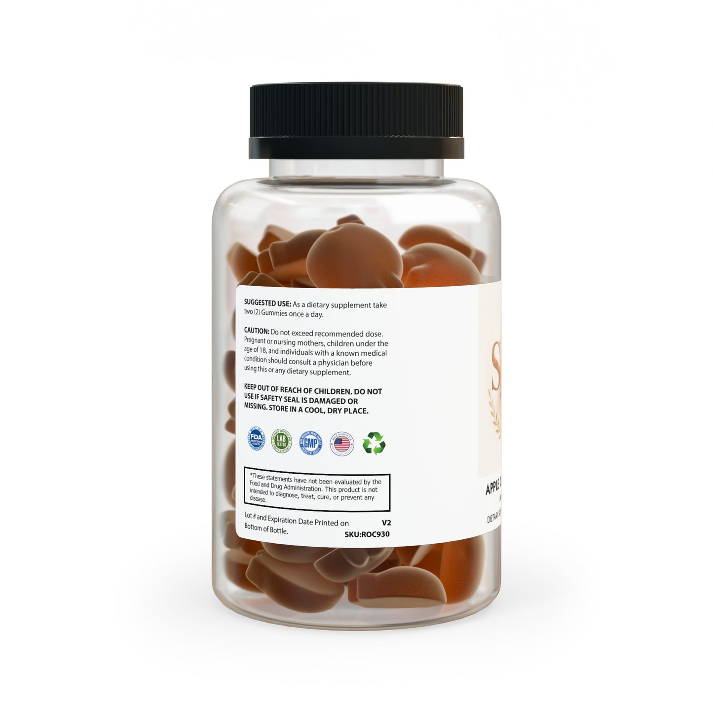 Cleanse & Crown Apple Cider Vinegar Gummies (60 Gummies)